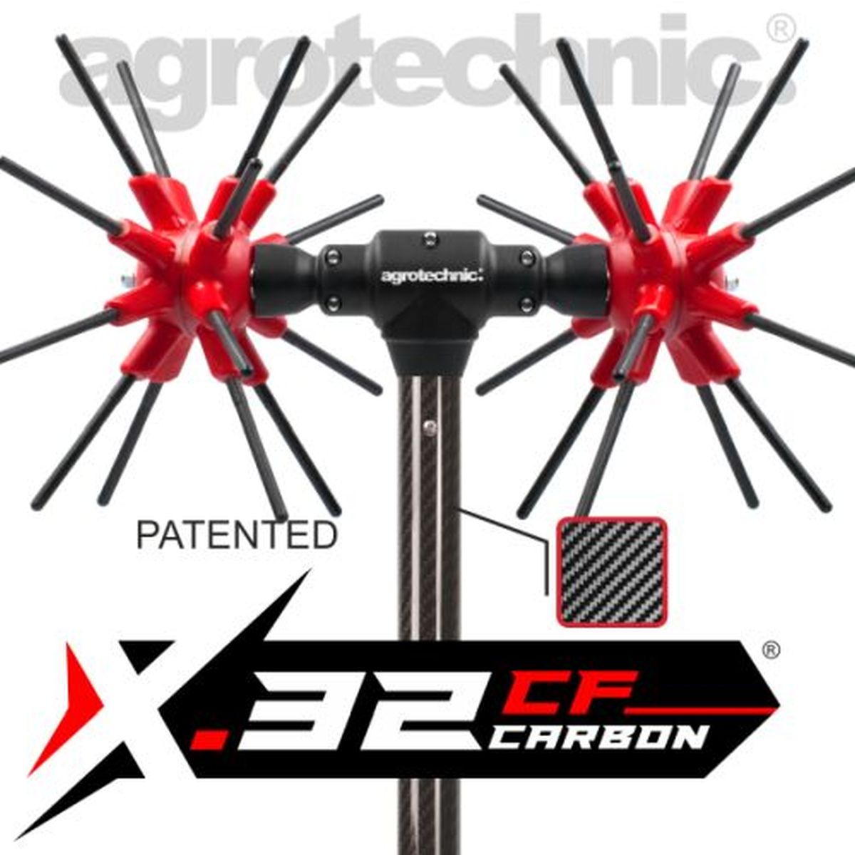 Ελαιοραβδιστικό Παλμικό Αχινός 12V DC - 2,4m X.32 Carbon CF Agrotechnic