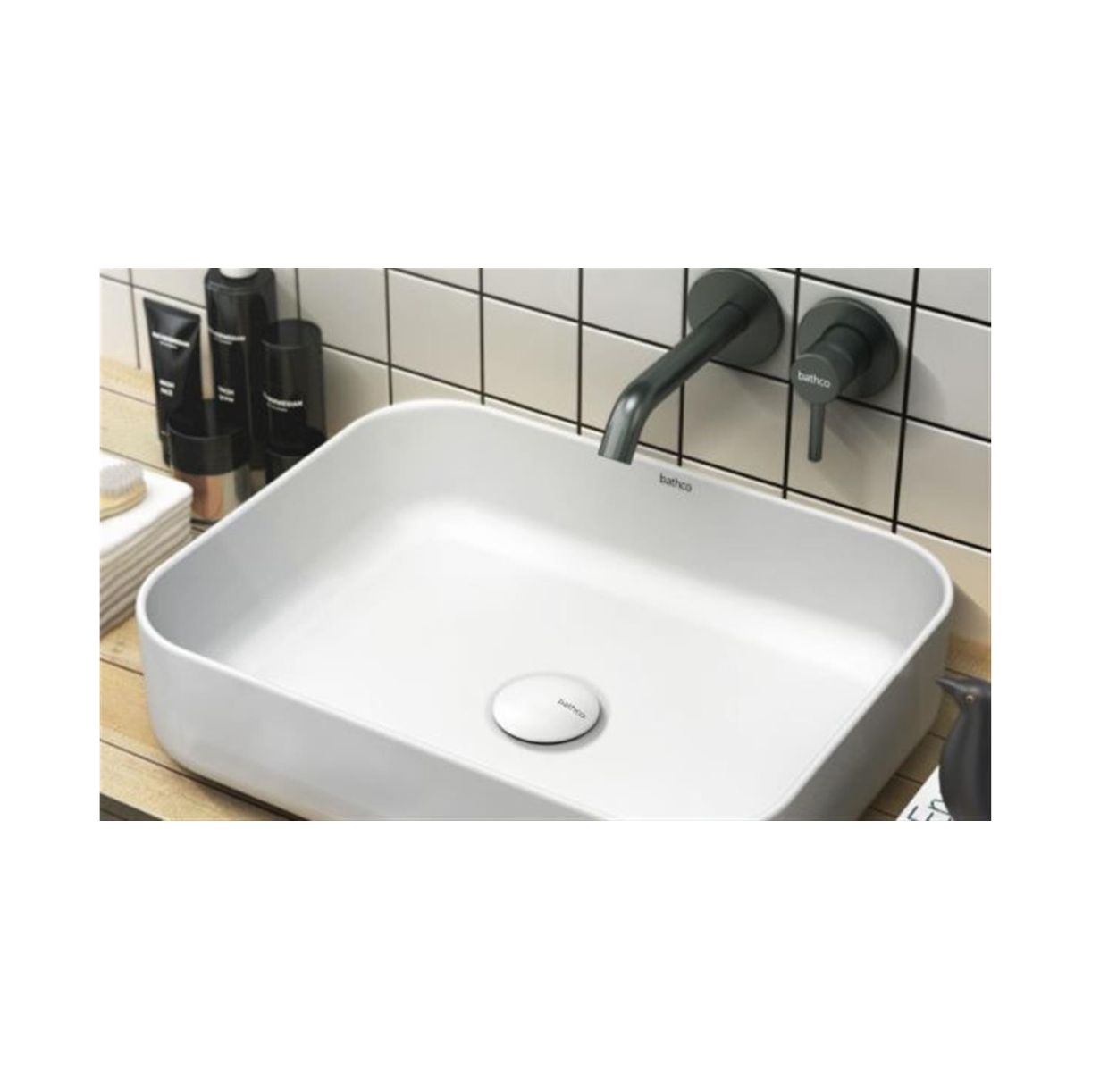 Νιπτήρας Επιτραπέζιος Dinan 50 Matte Blanco, 500x390x130 Mm. 4155 Bathco