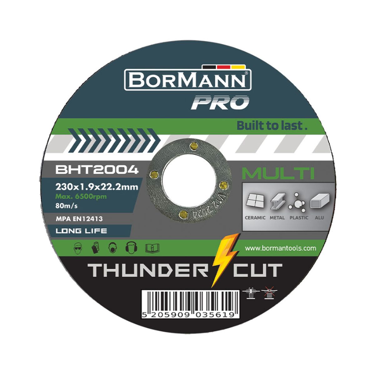 ΔΙΣΚΟΣ ΚΟΠΗΣ 25τεμ THUNDER-CUT MULTI CUTTING LONG LIFE Φ230x1.9mm BHT2004-25 035619 BORMANN Pro