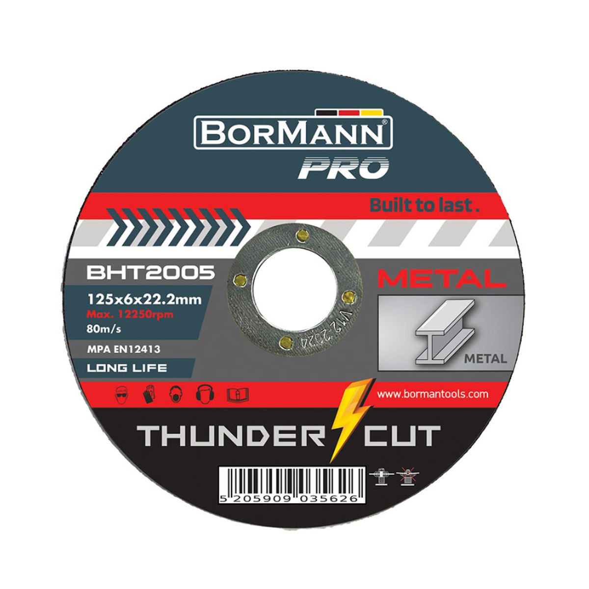 ΔΙΣΚΟΣ ΛΕΙΑΝΣΗΣ 25τεμ THUNDER-CUT ΣΙΔΗΡΟΥ LONG LIFE Φ125x6mm BHT2005-25 035626 BORMANN Pro