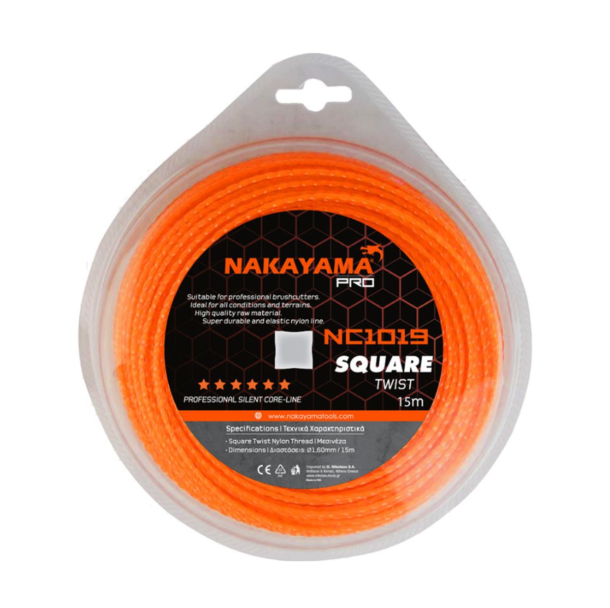 ΜΕΣΙΝΕΖΑ Square Twist 1.6mm-15m 043225 NAKAYAMA PRO