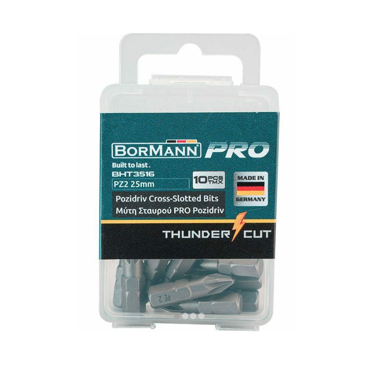 ΜΥΤΗ ΣΤΑΥΡΟΥ PRO PZ2 25mm 10 Τεμ BHT3516 044963 BORMANN Pro