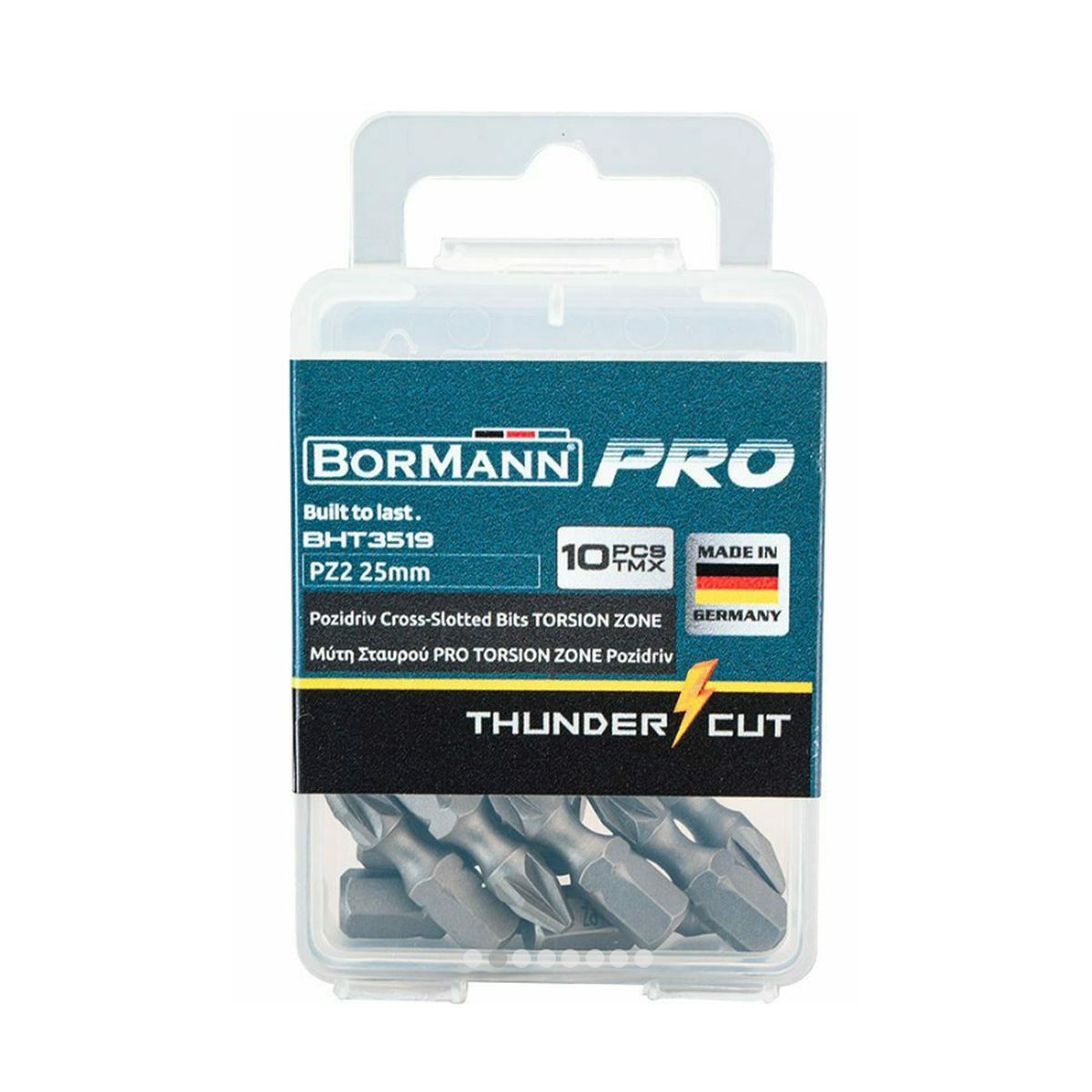 ΜΥΤΗ ΣΤΑΥΡΟΥ PRO TORSION PZ2 25mm 10 Τεμ BHT3519 044994 BORMANN Pro