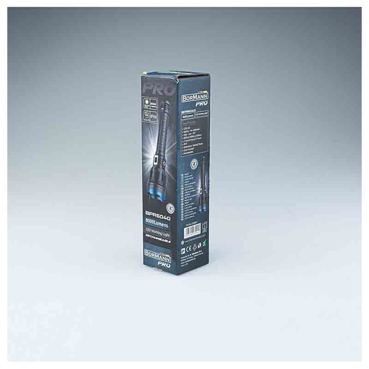 Φακός επαναφορτιζόμενος 8000Lm BPR6040 030041 Bormann Pro