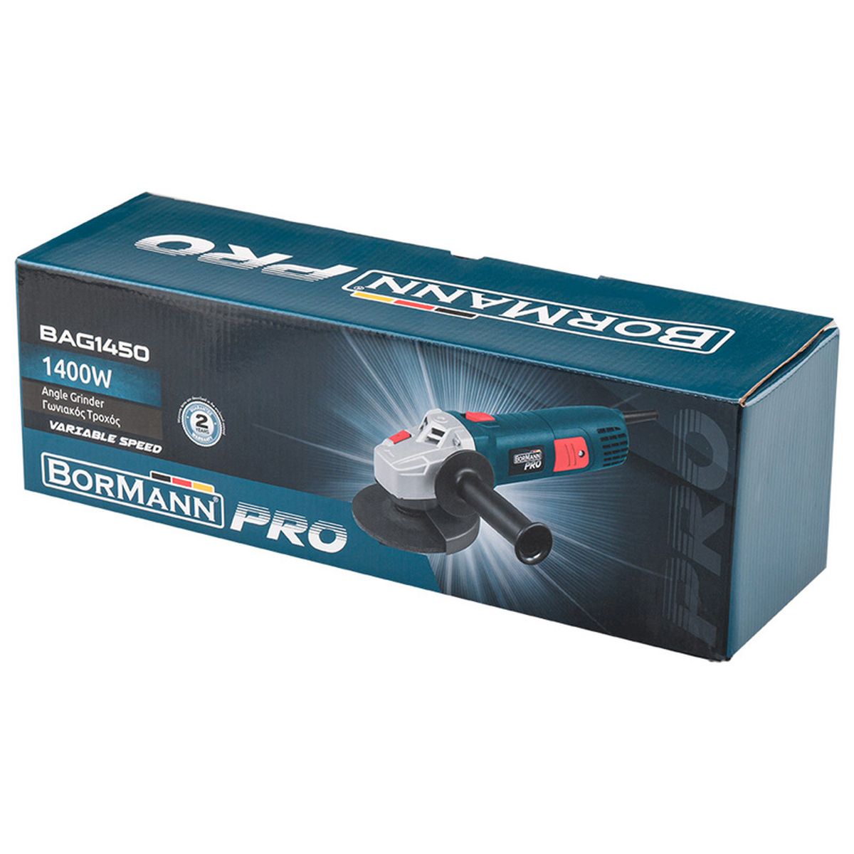 Γωνιακός τροχός ρυθμιζόμενος 1400W BAG1450 034827 Bormann Pro