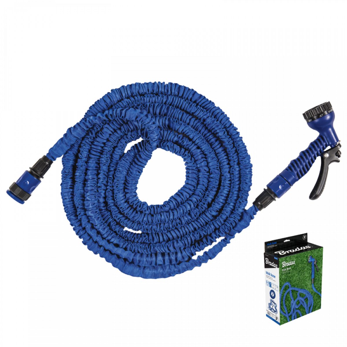 Λάστιχο Ποτίσματος Επεκτεινόμενο Trick Hose 5m έως 15m Μπλε WTH0515BL-T Bradas