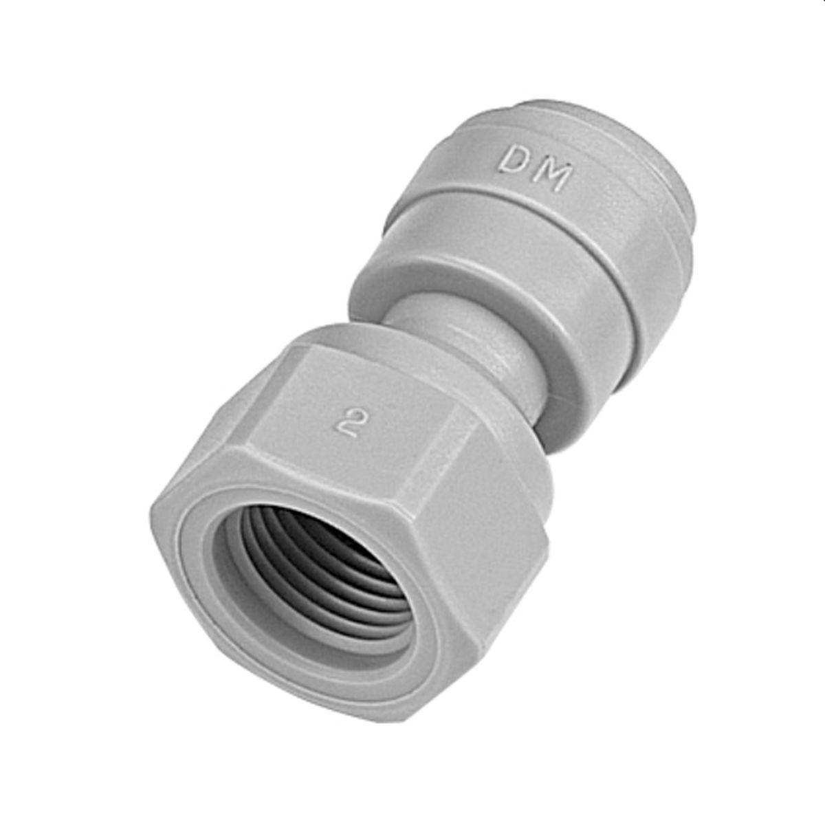 Ταχυσύνδεσμος Ίσιος Κούμπωμα για Σωληνάκι σε Θηλυκό Σπείρωμα DMfit