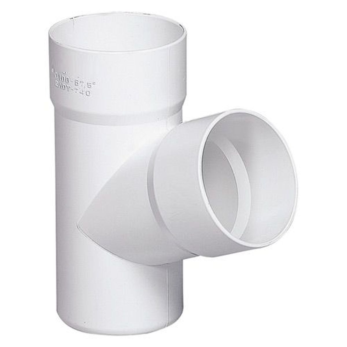 Ημιτάφ Αποχέτευσης PVC Λευκό Φ63 67º Drivaplast