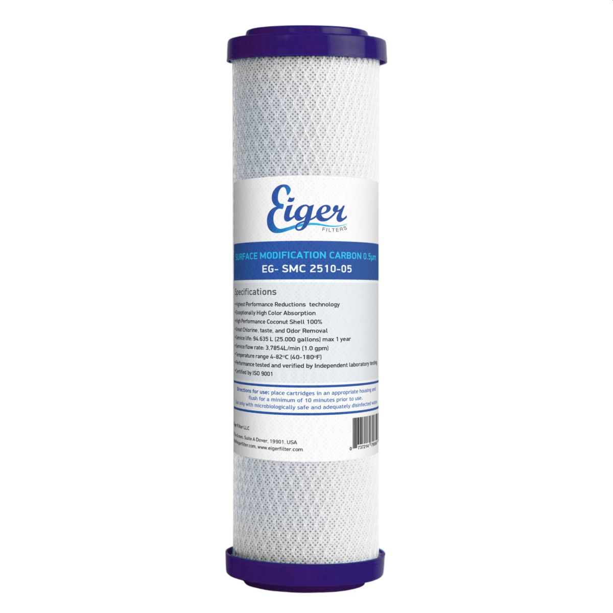 Ανταλλακτικό Φίλτρο Ενεργού Άνθρακα από Κέλυφος Καρύδας SMC 0,5μm EG-SMC-2510-05 Eiger