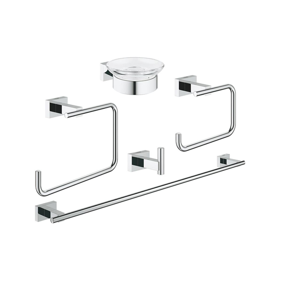 Σετ Αξεσουάρ 5 Τεμαχίων Essential Cube New 40758001 GROHE