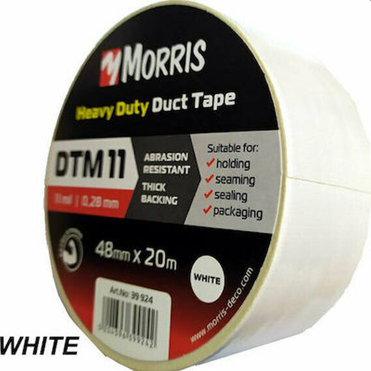 Ταινία Υφασμάτινη DT11 Λευκή 48mm x 20m Morris 39924