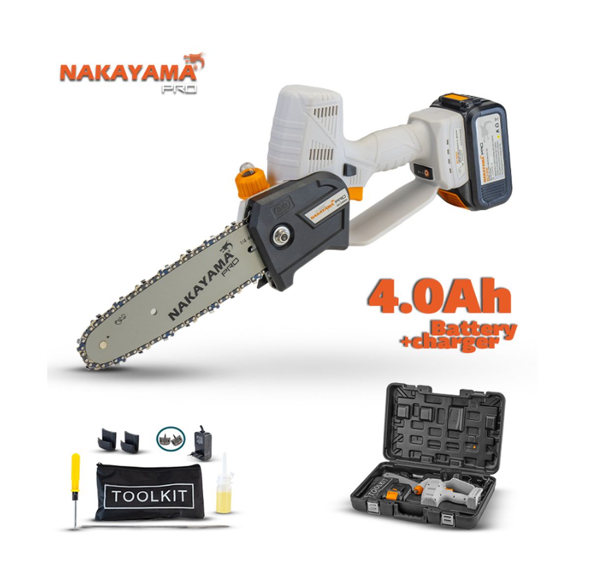 ΚΛΑΔΕΥΤΙΚΟ ΑΛΥΣΟΠΡΙΟΝΟ ΜΠΑΤΑΡΙΑΣ 21V, BRUSHLESS,Li-Ion, ΛΑΜΑ 20cm, 1500gr, ΑΛΥΣΙΔΑ 1/4 1.1mm48Link 055655 NAKAYAMA PRO