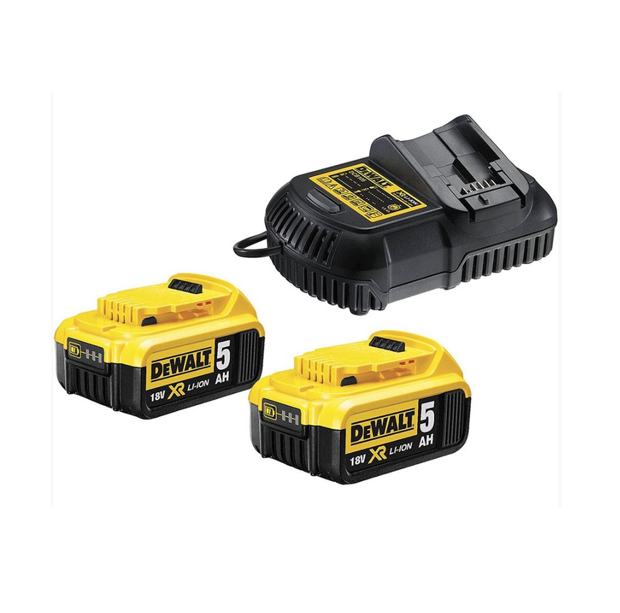 Σετ φορτιστής & 2 μπαταρίες XR Li-Ion 18V 5.0Ah DCB115P2 DEWALT 