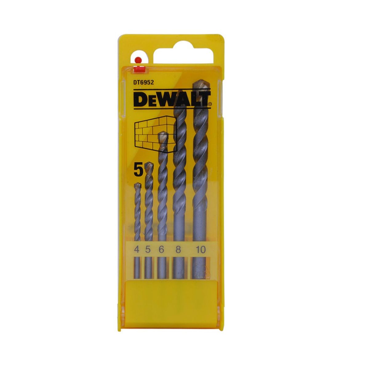 Τρυπάνια Δομικών Υλικών 4-10mm σετ 5τμχ DT6952 DEWALT