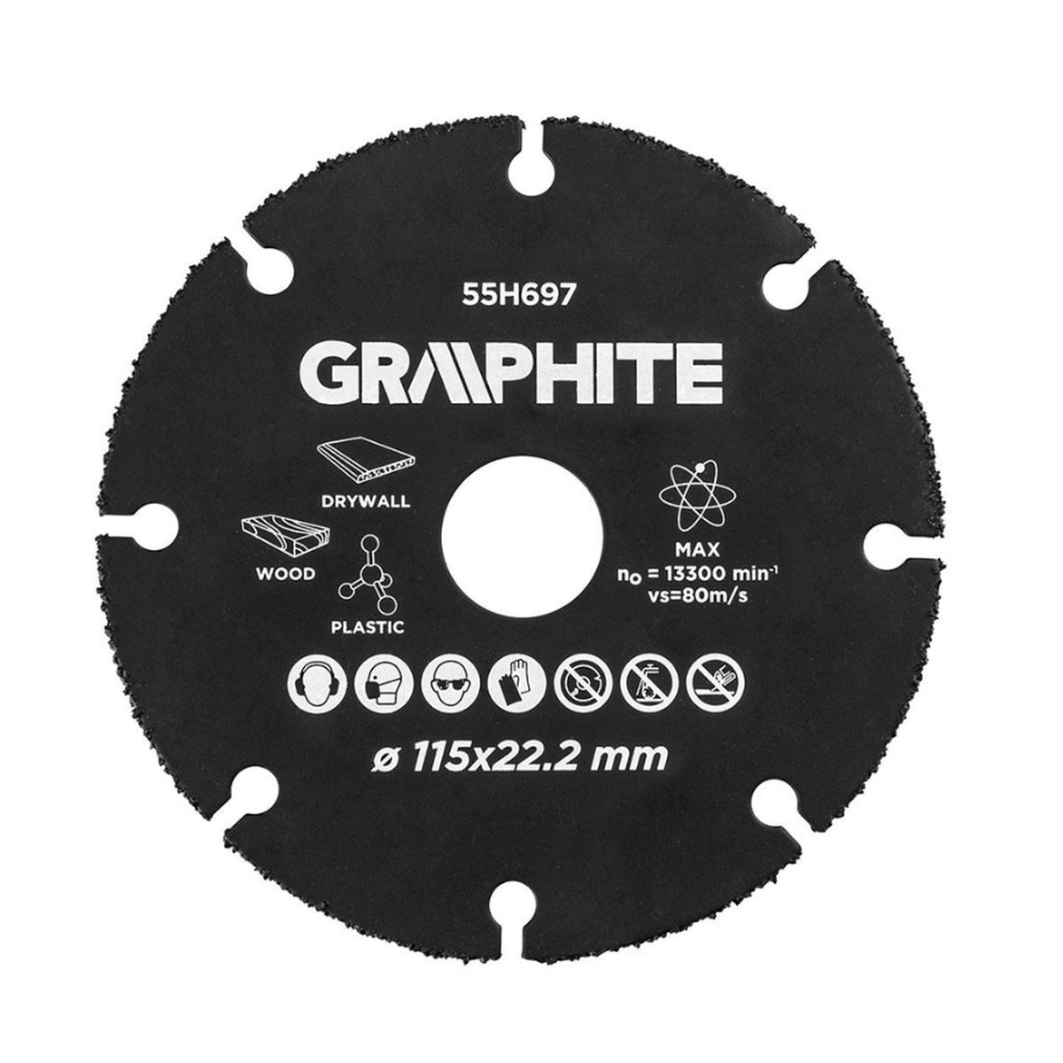 Δίσκος καρβιδίου Multi Material 115mm 55H697 GRAPHITE