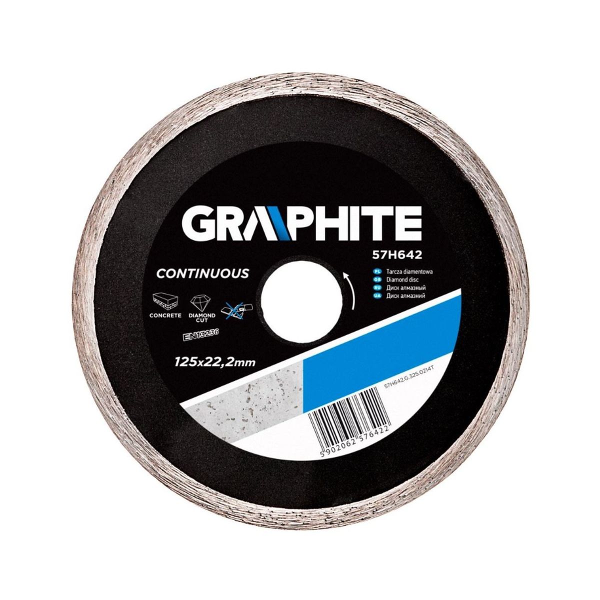 Διαμαντόδισκος πλακιδίων 125mm 57H642 GRAPHITE