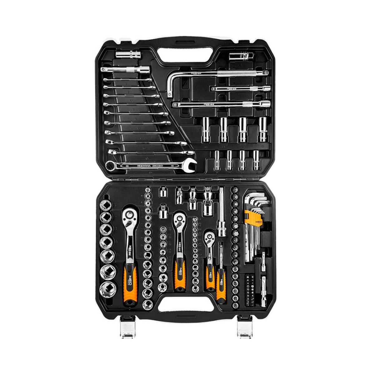 Καστάνια & Καρυδάκια 1/2, 3/8 & 1/4 σετ 126τμχ 08-667 NEO TOOLS 