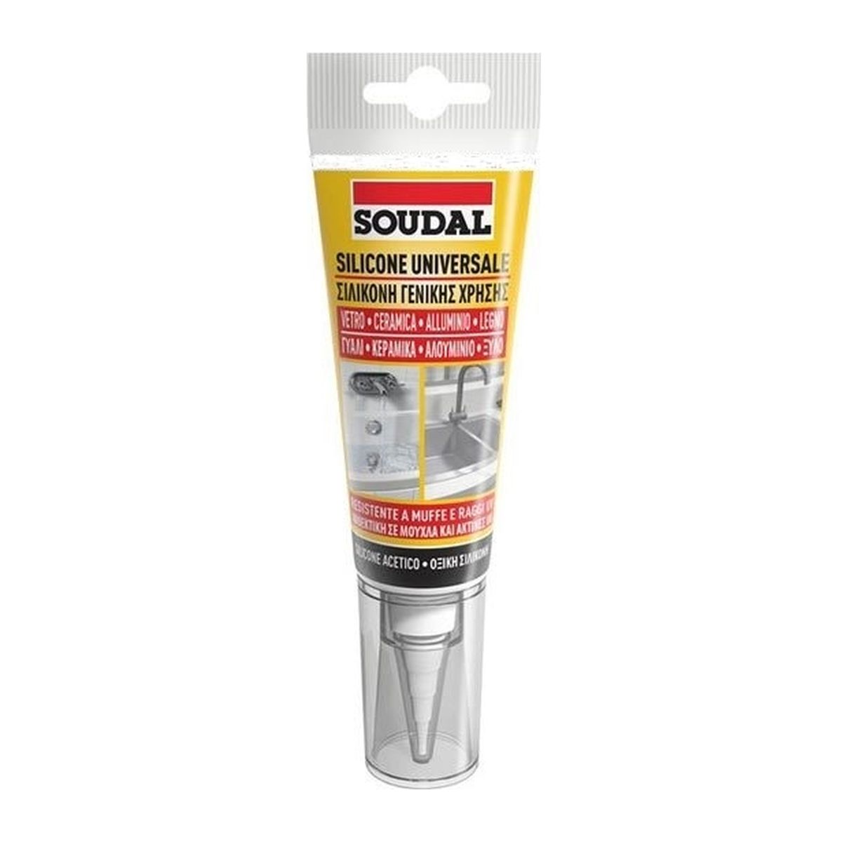 Σιλικόνη Γενικής Χρήσης Διάφανη Silivcone U 80ml Soudal 20159