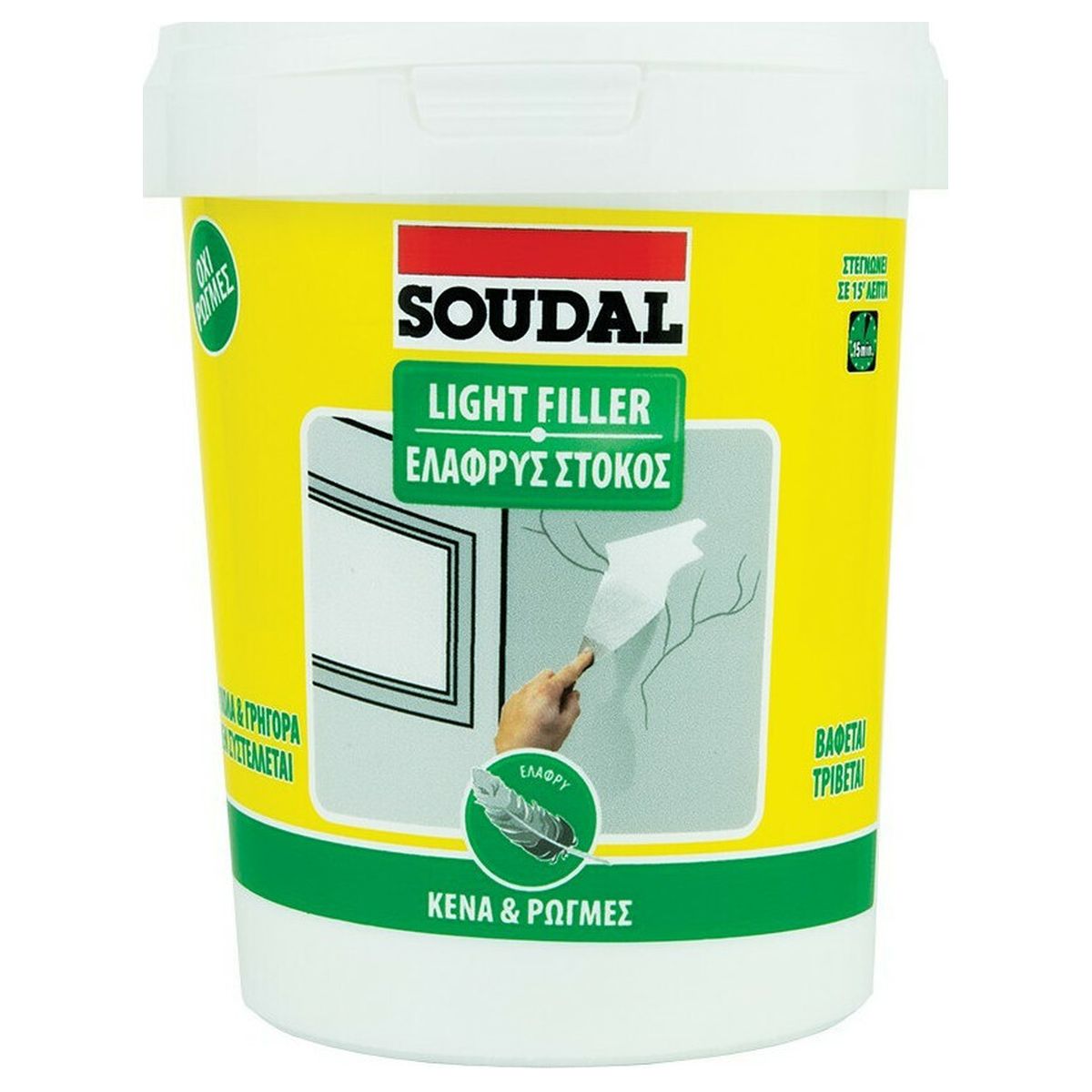 Αφρόστοκος Έτοιμος Λευκός 900ml Light Filler Soudal 32280