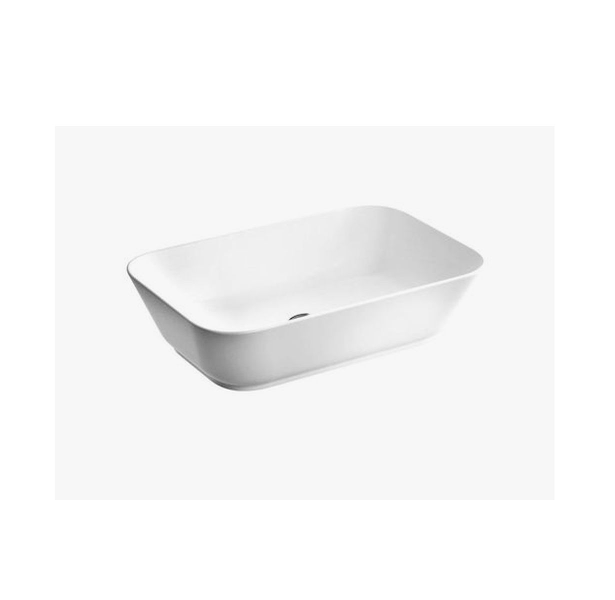 Νιπτήρας Επιτραπέζιος Geo Soft-square Bowl 59,5x39,5 Cm Χωρίς Υπερχείλιση Λευκός 7425B0030016 Vitra