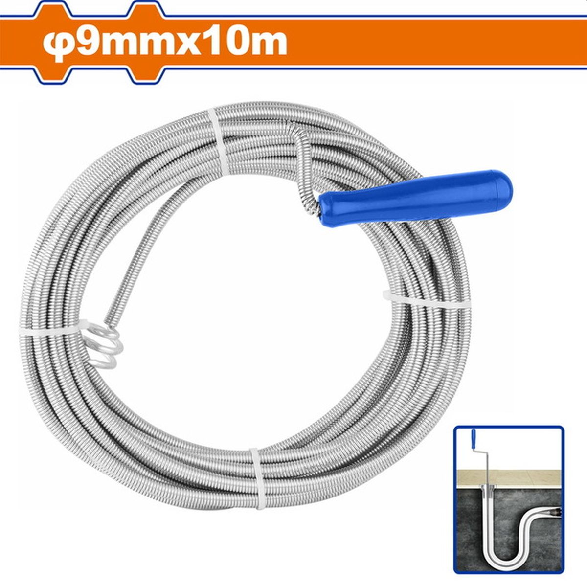 Ατσαλίνα Αποχέτευσης Φ-9mm X 10m WDD2310 Wadfow