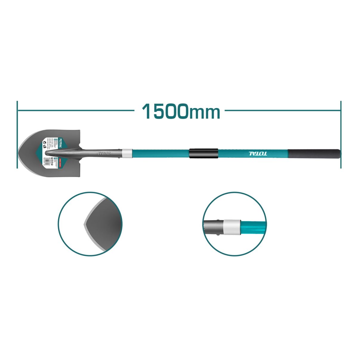 Φτυάρι Μεταλλικό Με Fiberglass Χειρολαβή THTH12101 BAX TOOLS