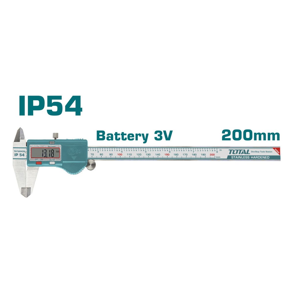 Παχύμετρο Inox 200mm TMT322006 TOTAL