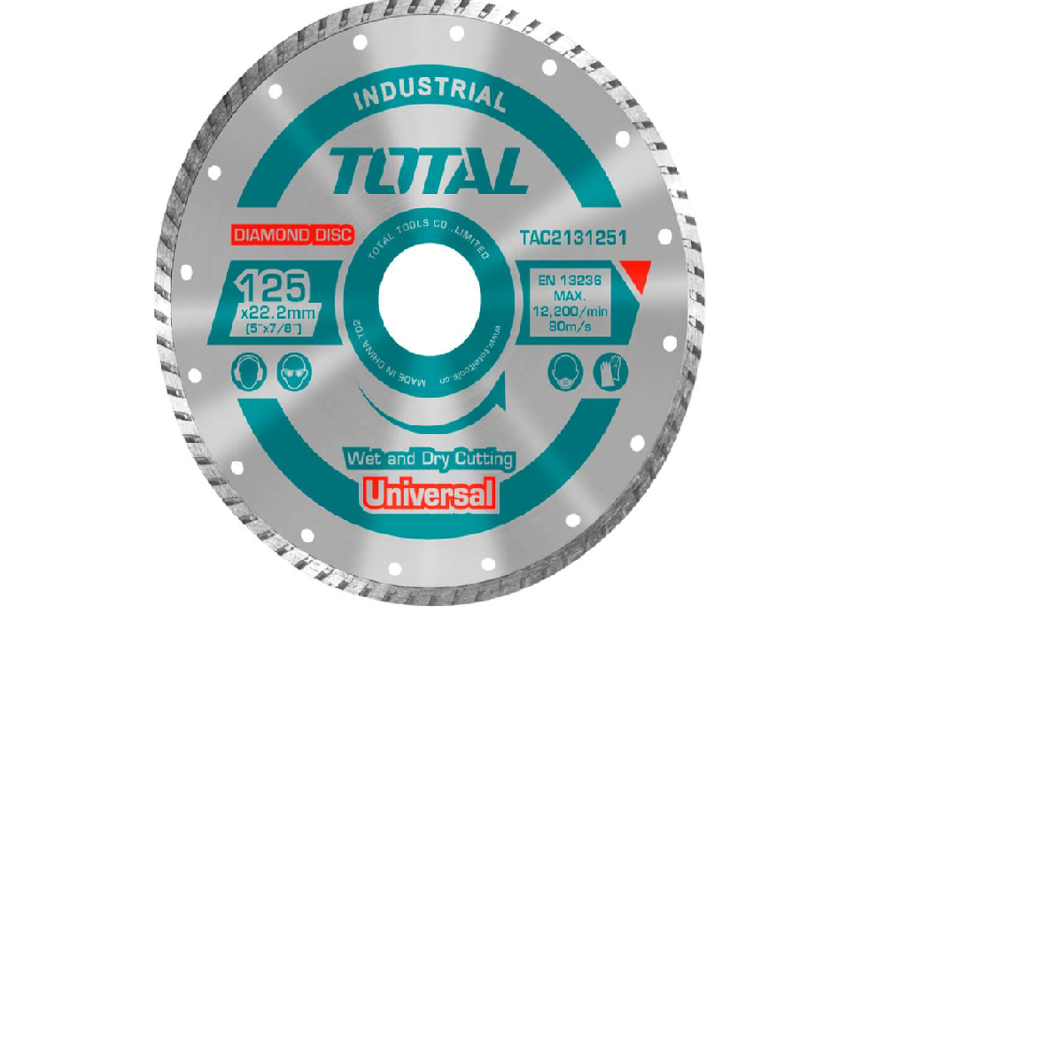 Total διαμαντοδίσκος universal turbo 125 Χ 22.2mm (TAC2131251)