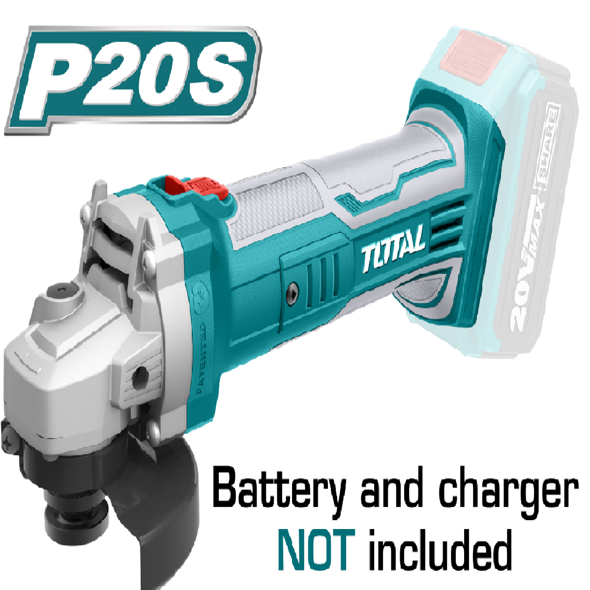 Total γωνιακός λειαντήρας μπαταρίας λιθίου 20V / 115mm (TAGLI1151)