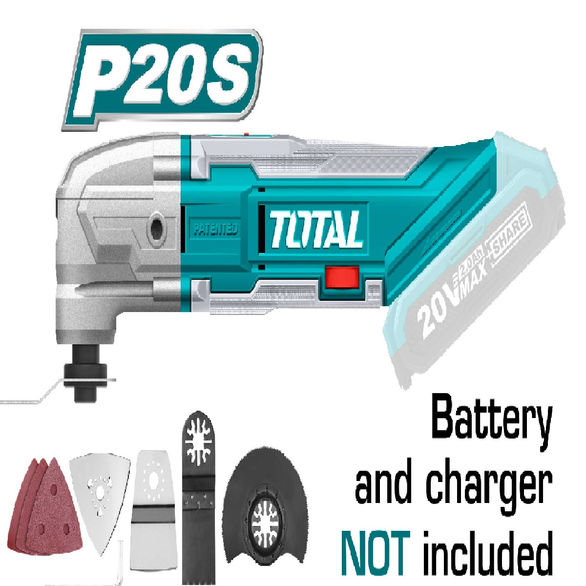 Total πολυεργαλείο μπαταρίας λιθίου 20V (TMLI2001)