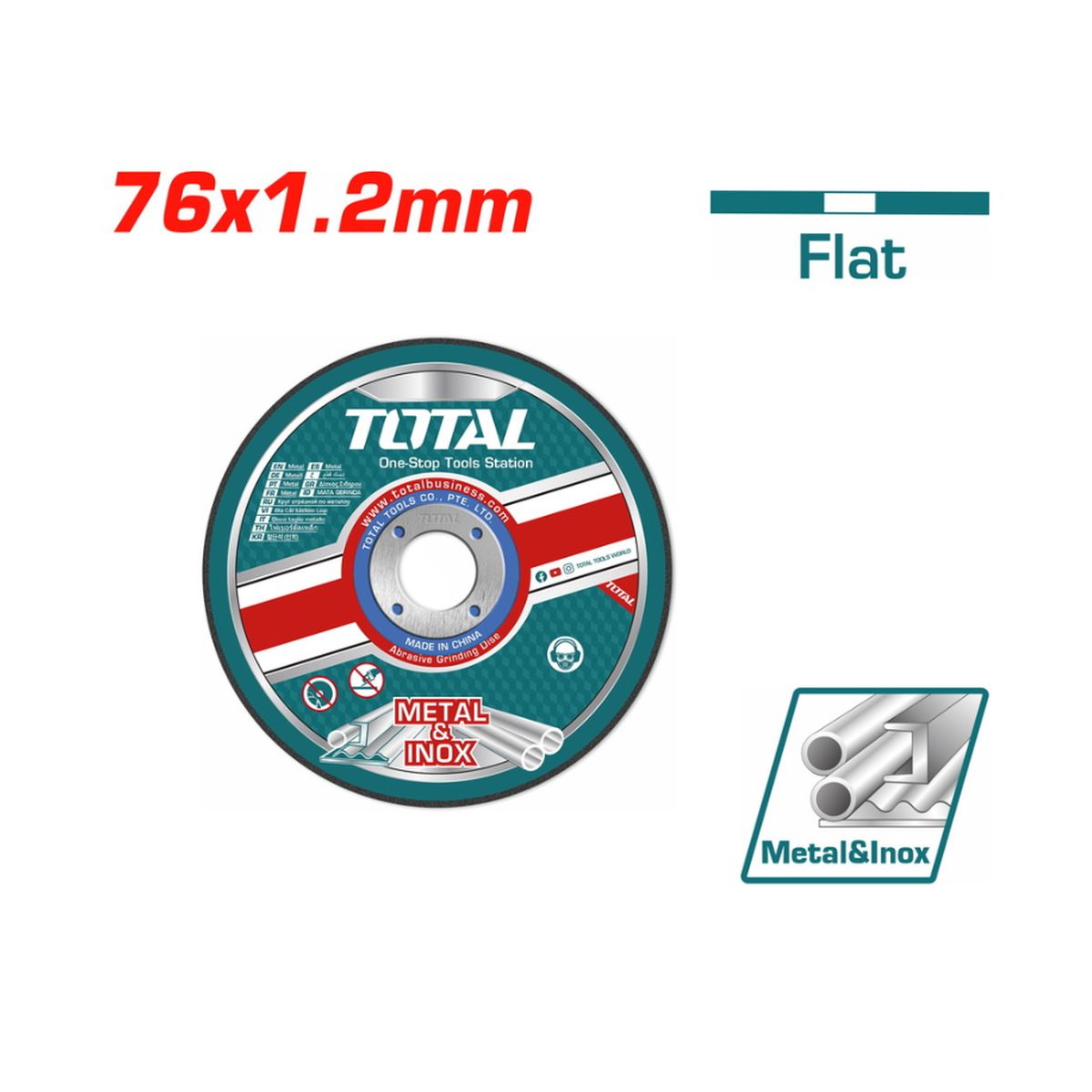 ΔΙΣΚΟΣ ΚΟΠΗΣ INOX / ΜΕΤΑΛΛΟΥ 76mm X 1.2mm ΓΙΑ TAGLI76017 TAC30176 TOTAL