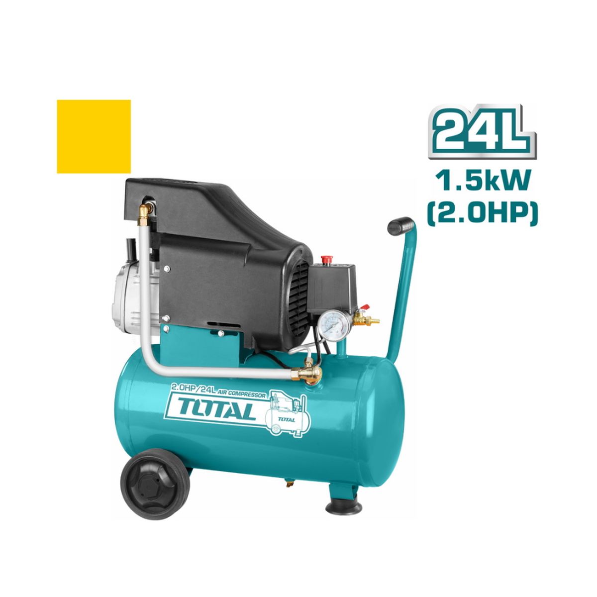 ΑΕΡΟΣΥΜΠΙΕΣΤΗΣ ΛΑΔΙΟΥ 1.5kW / 2HP / 24Lit (TC1202411) TOTAL