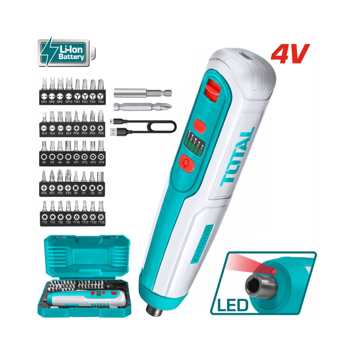 Κατσαβίδι Μπαταρίας 4V - 1x1.3Ah TSDLI0403 Total