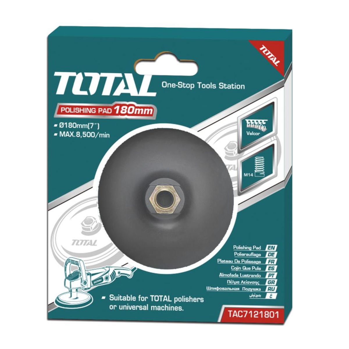 Total πέλμα λείανσης Velcro 180mm (TAC7121801)